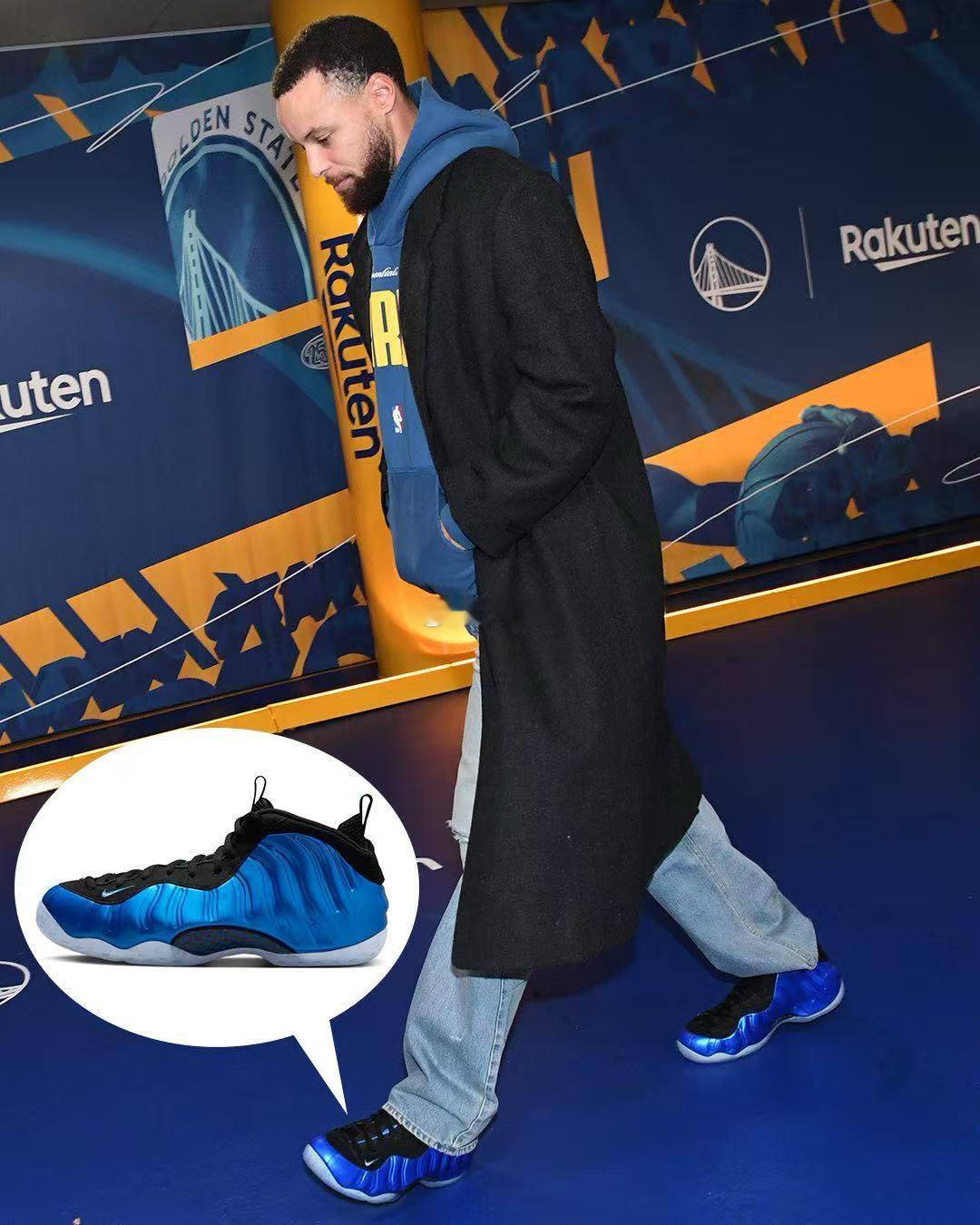 库里这个球鞋选择，向 “便士”哈达威致敬。皇家蓝配色的喷泡球鞋，好久没见到啦。勇