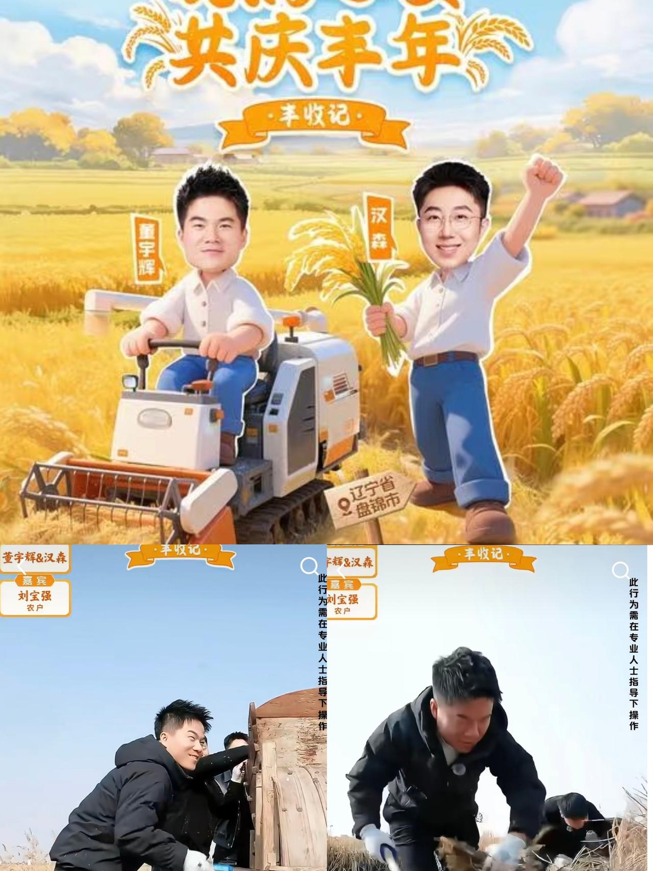 全程不喊“家人们冲”，不堆产品参数，就围着盘锦的稻田、农户的日常唠，结果观众比看