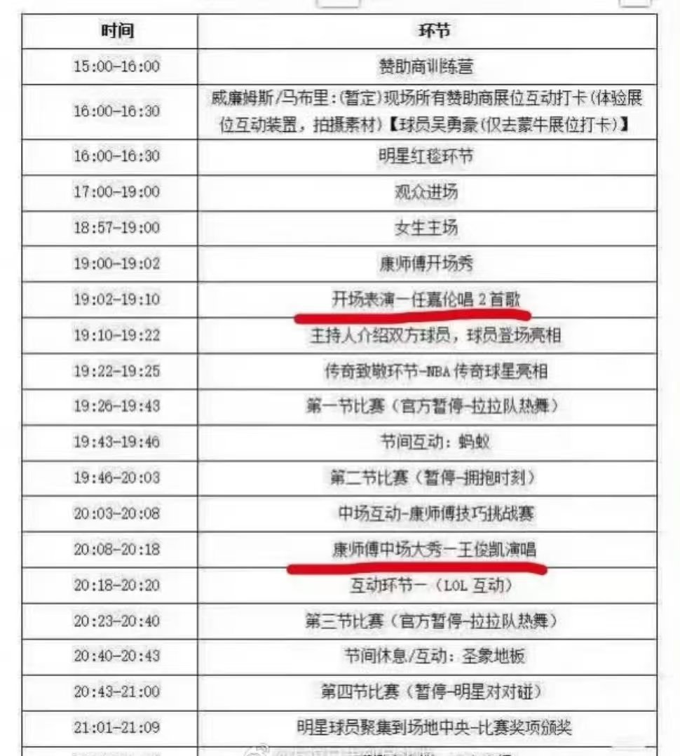 任嘉伦NBA名人赛开场表演2首歌任嘉伦开场秀唱2首歌 任嘉伦NBA名人赛开场表演