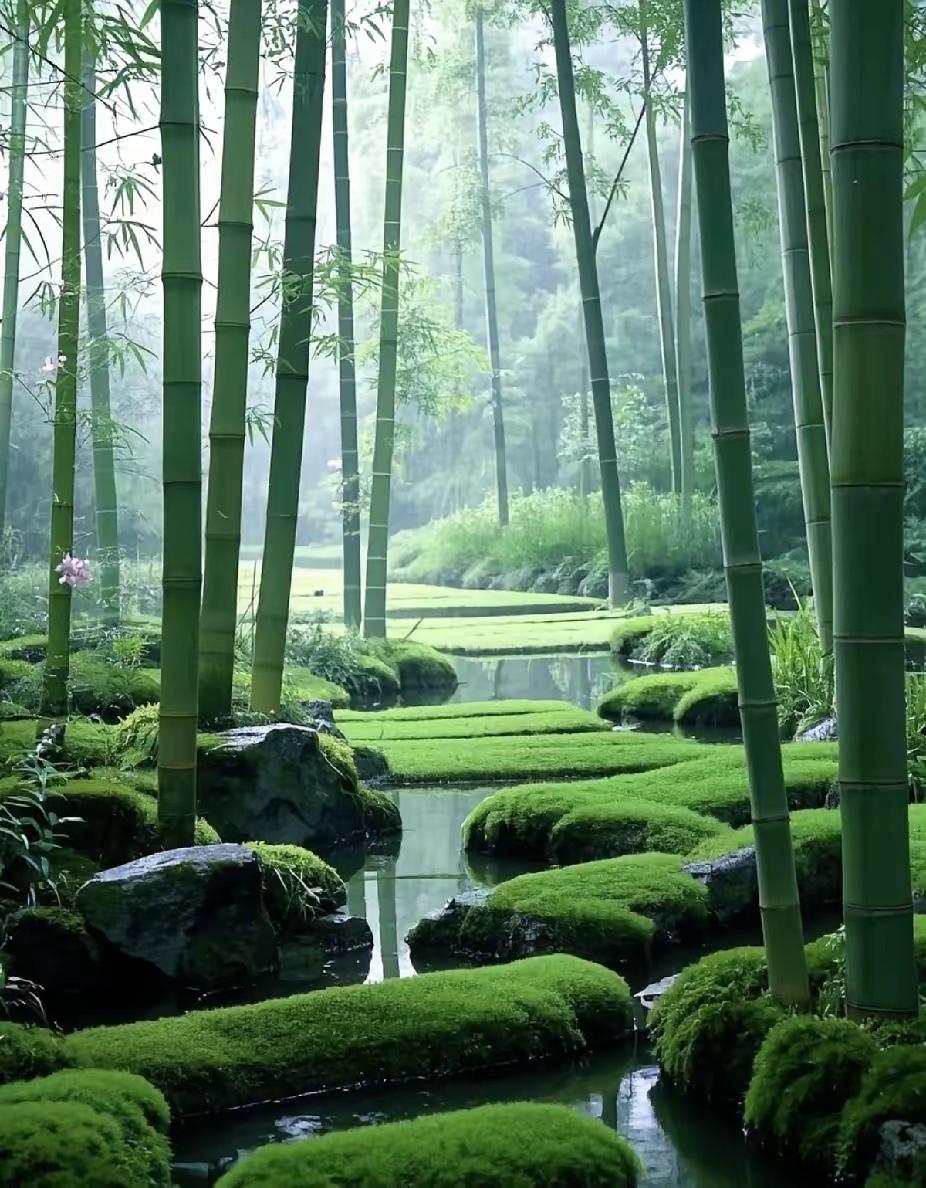 日暖千林绿，
晴空万岭红。
横批：《林绿与岭红》