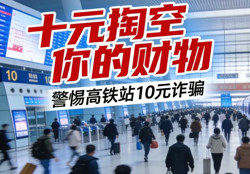 春运警惕！高铁站新碰瓷骗局：10元扫码陷阱，一扫可能盗刷全部积蓄

年底返乡、出