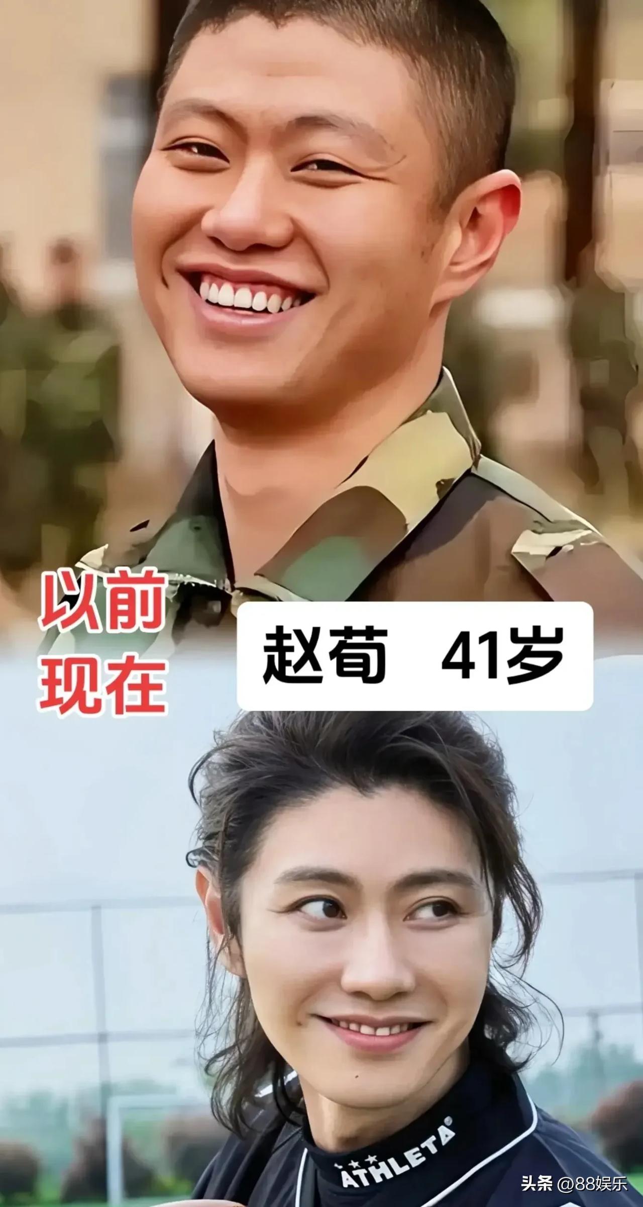 当年青涩登场，一腔热忱撞进光影；
历经年岁洗礼，褪去稚气，敛尽锋芒。
同样一张脸