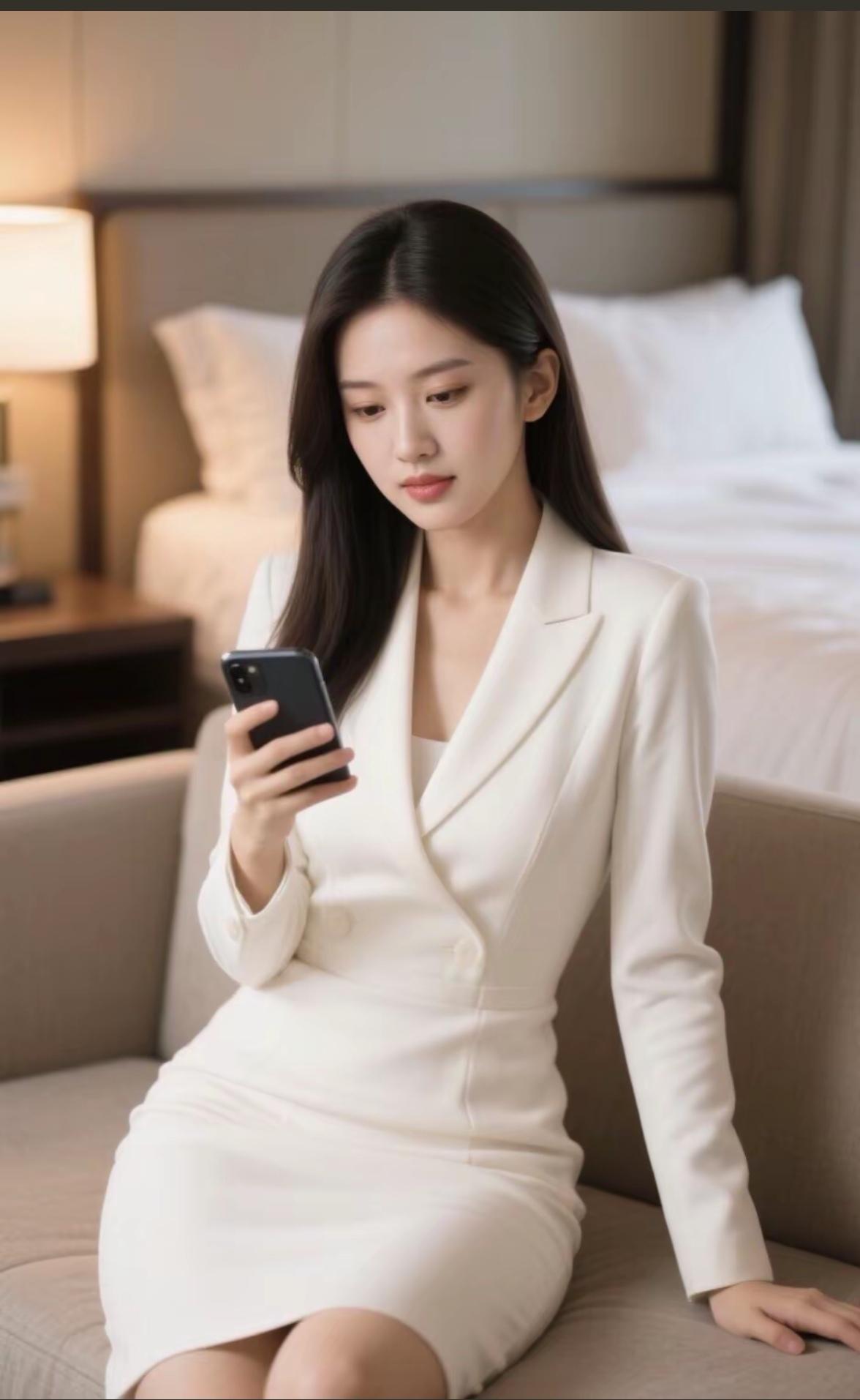 优雅职场风，手机轻点，尽显自信魅力！💼✨