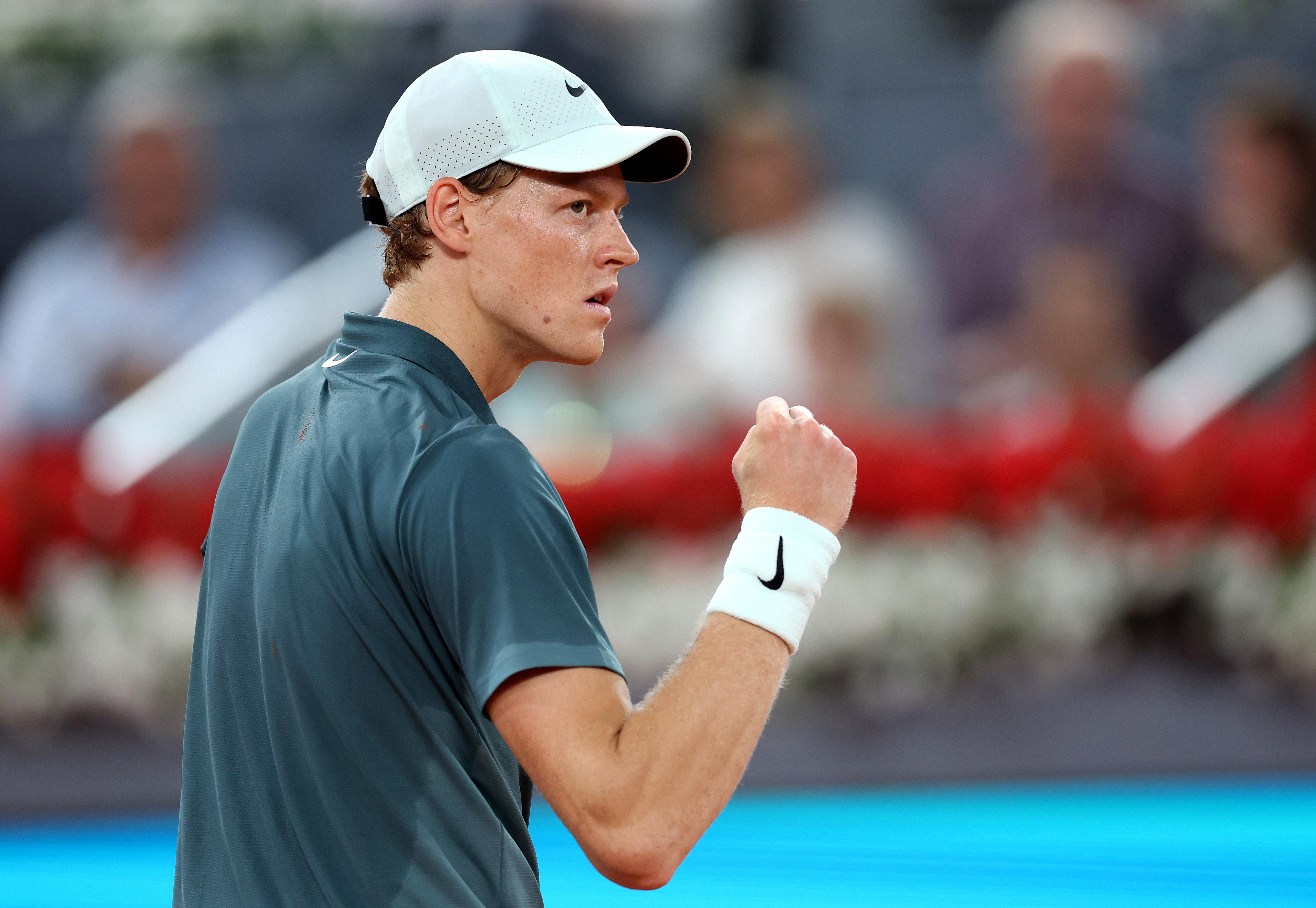 辛纳携21连胜晋级马德里四强💪ATP1000马德里大师赛男单1/4决赛， 头号