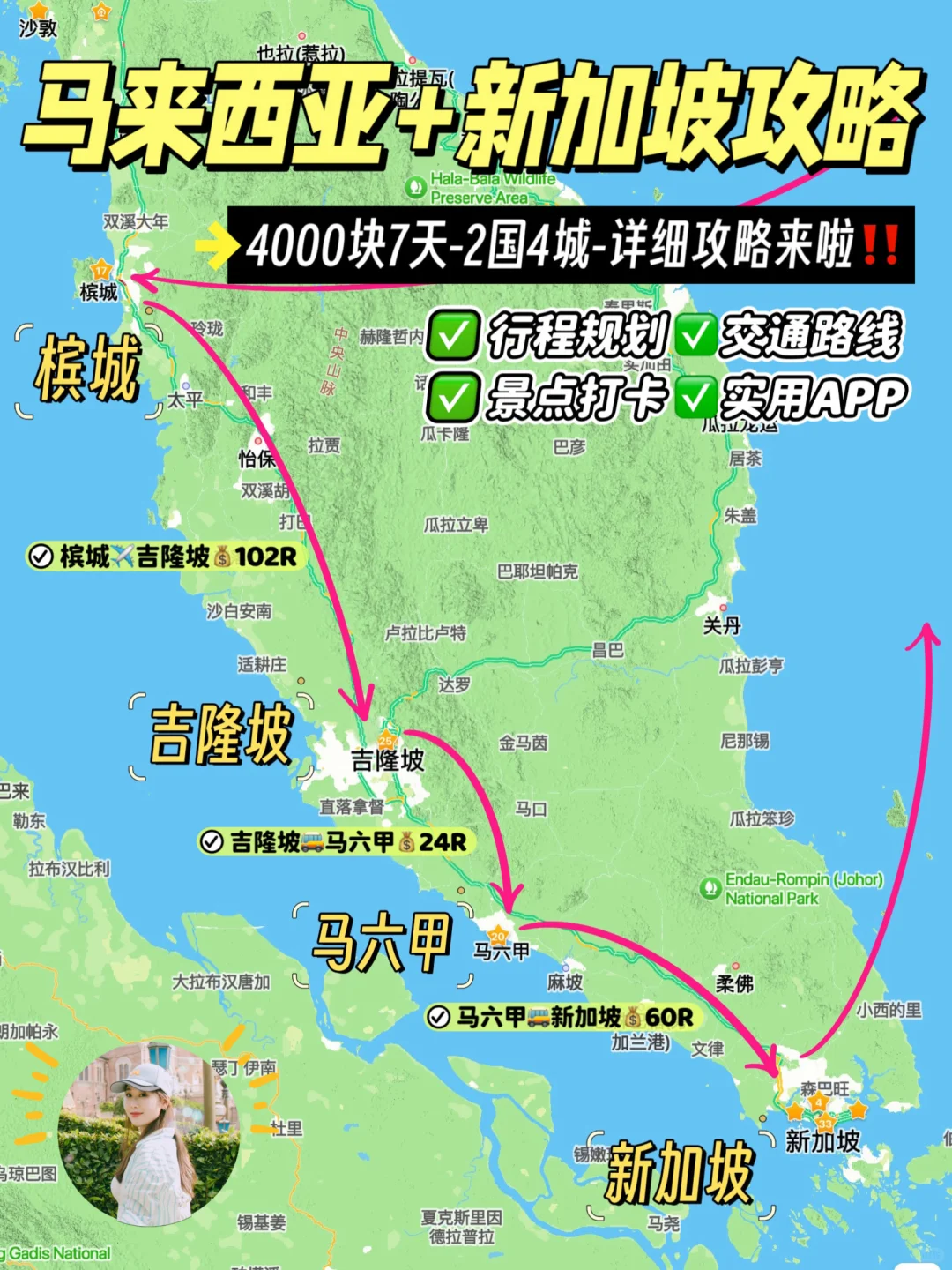 J人手绘版攻略📝马来西亚+新加坡7天只花4k