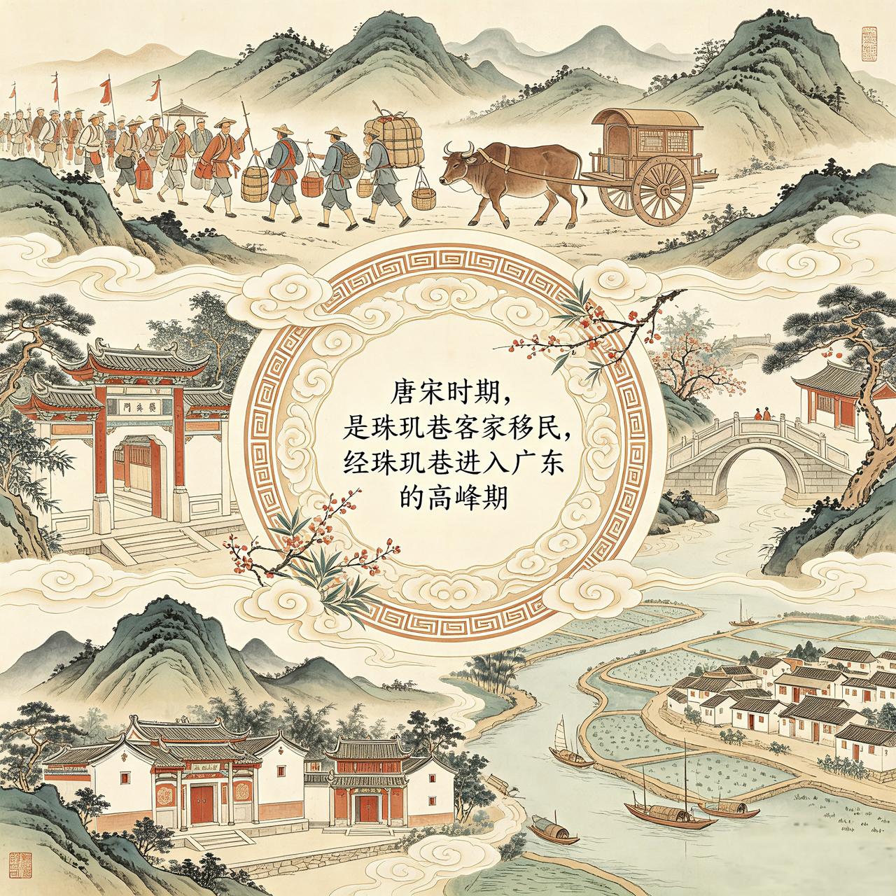 以河南开封府珠玑巷为核心原点的唐宋中原移民首发地，是客家人大南迁历史上，很重要的