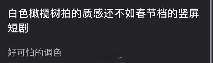 陈哲远梁洁新剧《白色橄榄树》质感被批不如竖屏短剧…… 