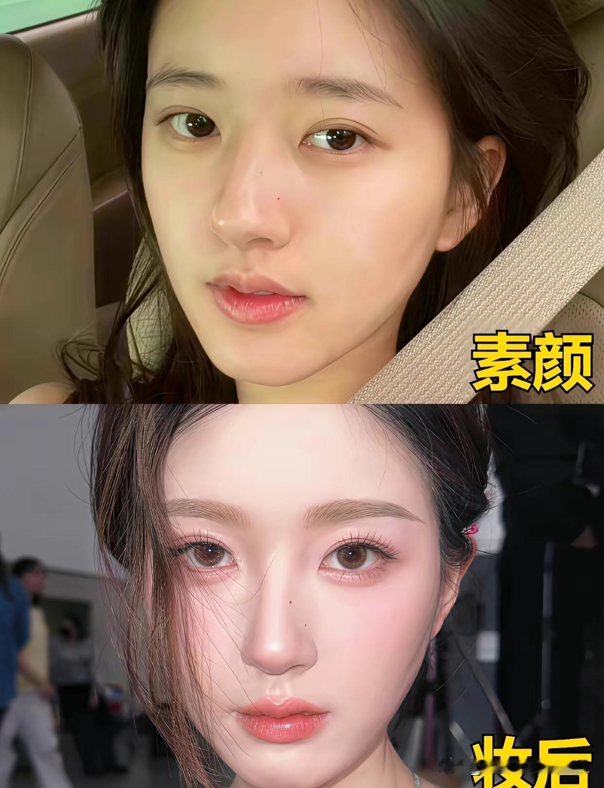 不愧是四川第一美人，素颜照也是美若天仙。