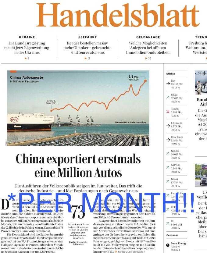 外媒：在汽车百年历史中，从未有一个国家的出口汽车像中国这样爆炸式增长！
中国汽车
