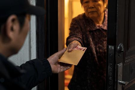 骗子冒充儿子朋友上门取走5万，以为是儿子托朋友救急，开门递出 5 万现金，转头才