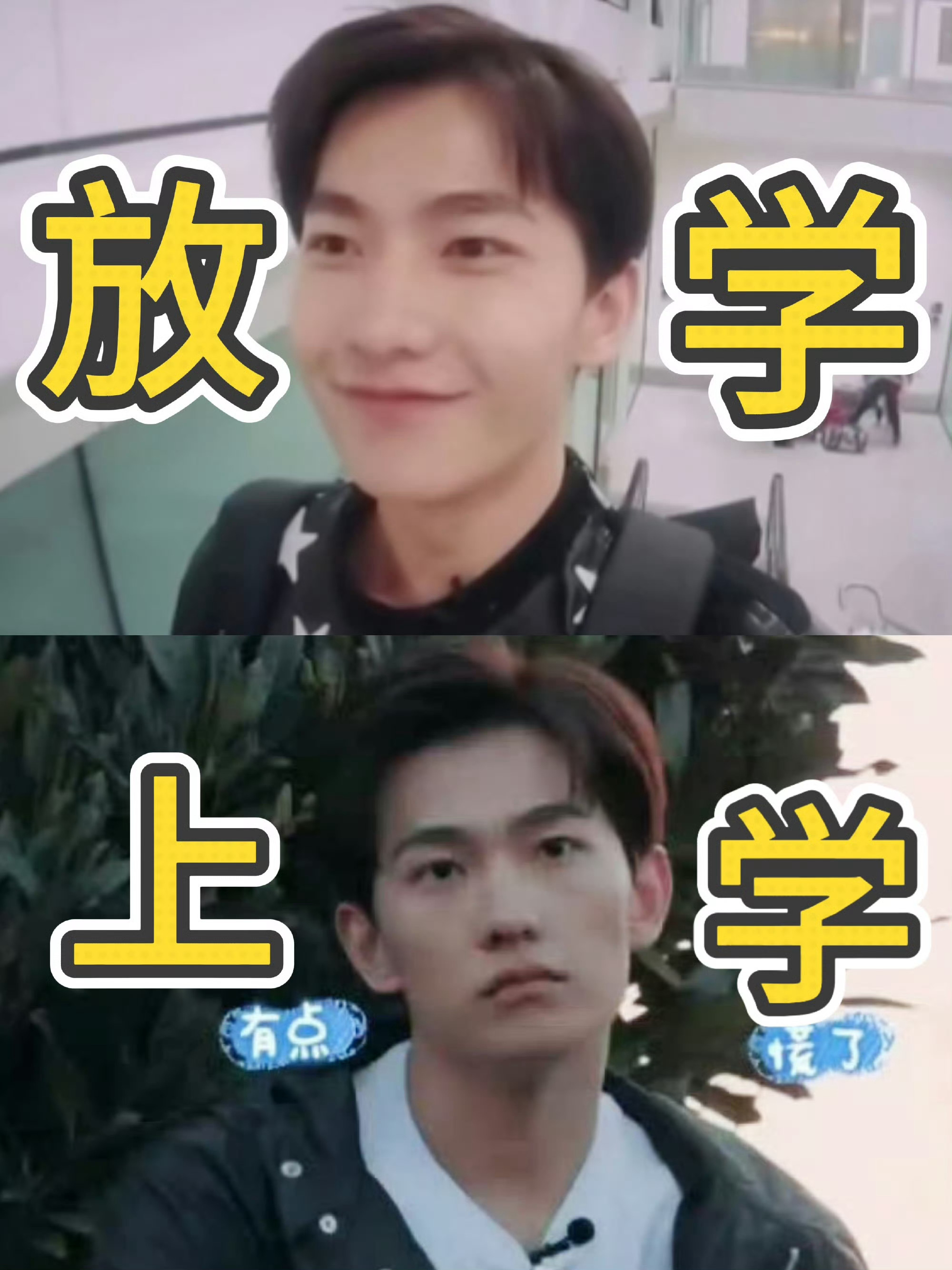 杨洋翻牌了花少2表情包杨洋看自己花少2表情包的反应杨洋翻牌了花少2表情包，杨洋回