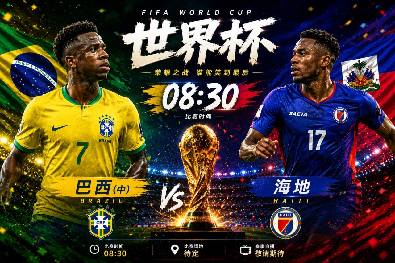 2026美加墨世界杯巴西VS海地 陪看唠嗑五星巴西迎战时隔52年重返世界杯的海地