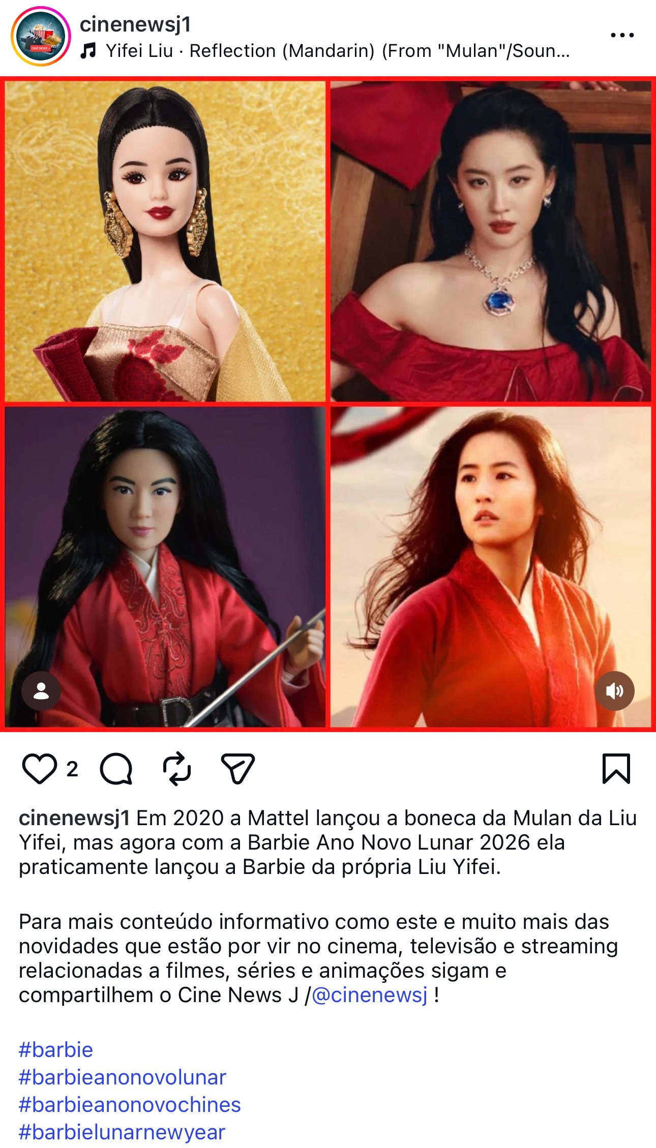 刘亦菲 lyf 花木兰 Mattel（芭比娃娃的公司）和迪士尼一直是有合作迪士尼