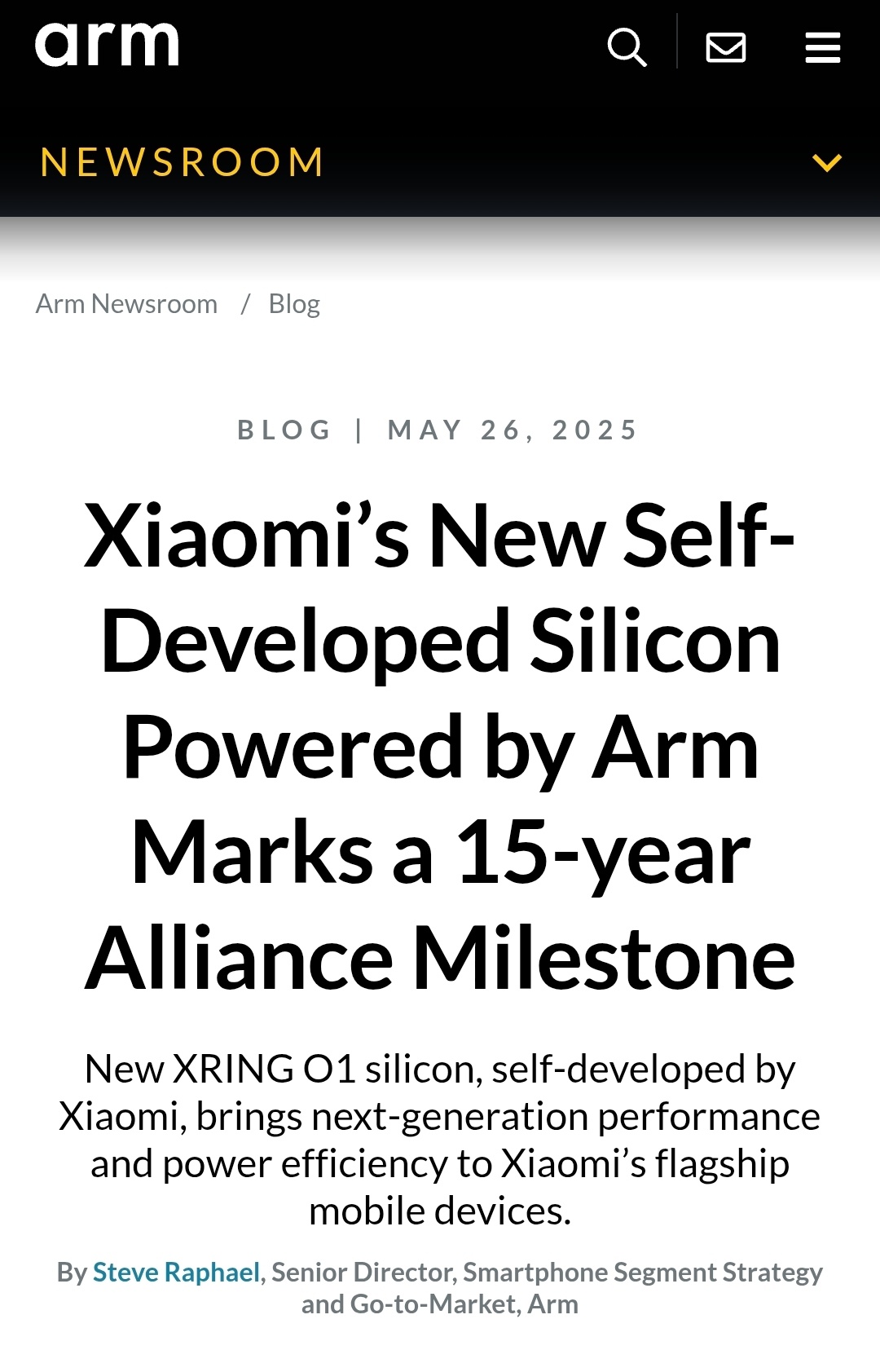 ARM证实小米玄戒O1确为自研，闹剧可以停了。很难想象，国产自研的真实性居然需要