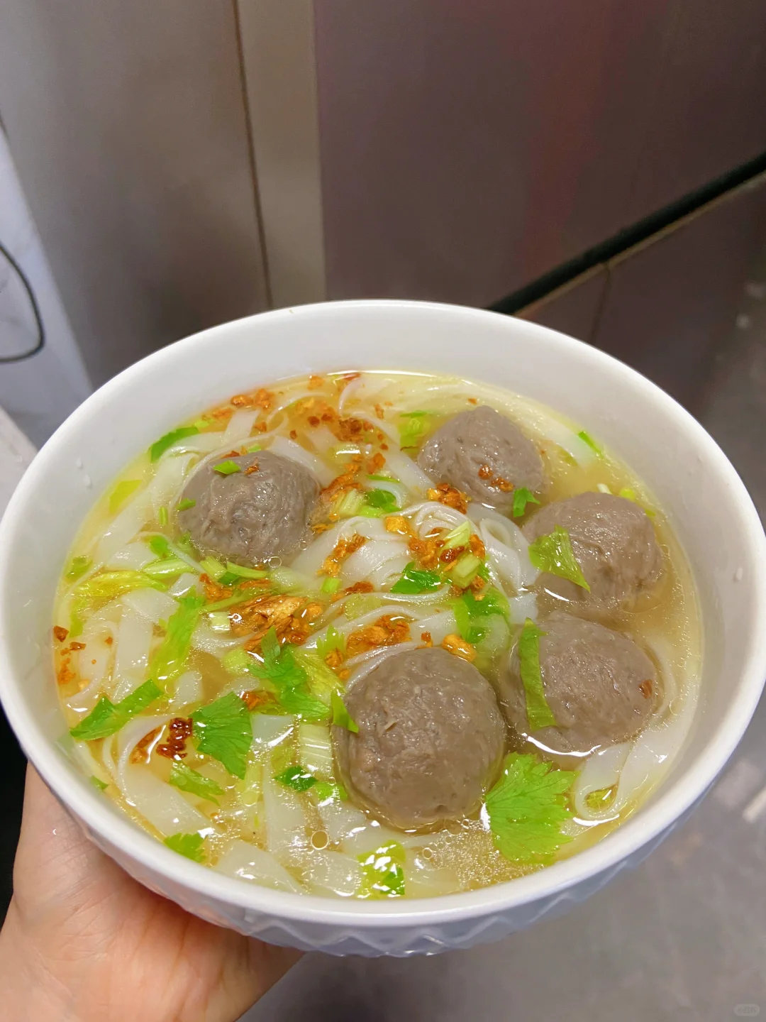 简单又家常的汤河粉🍜汤鲜粉滑超级香！