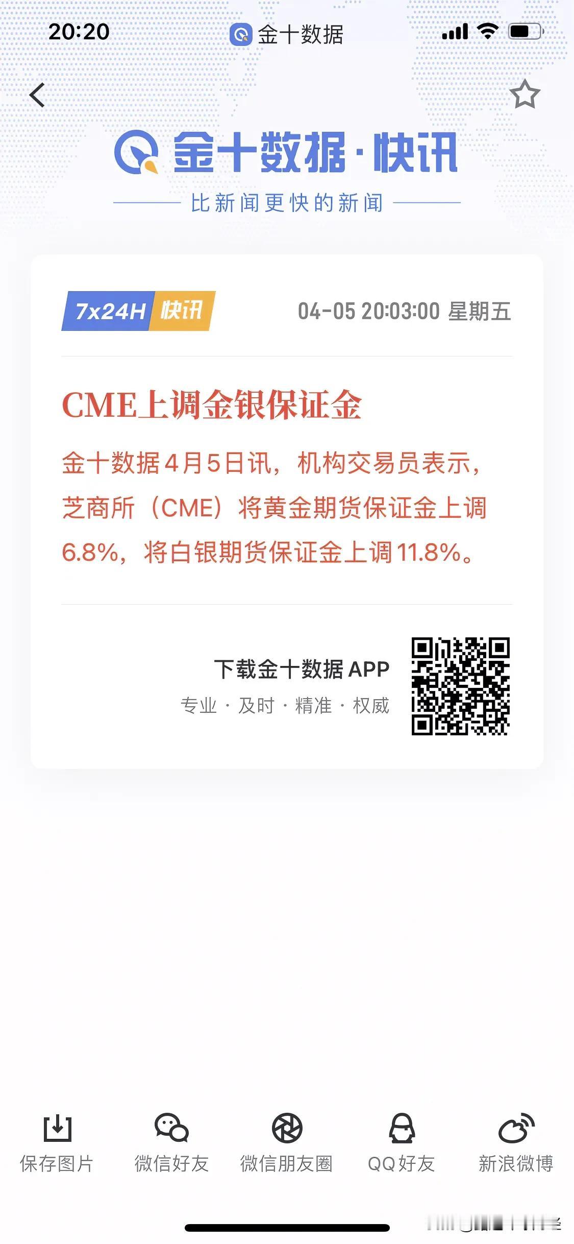 告诉大家一件给黄金白银多头泼冷水的新闻，空头主力扛不住了，要求交易所提高保证金比