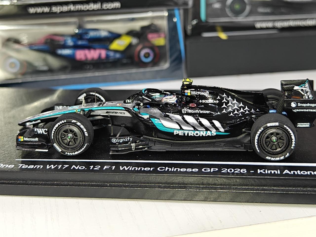 spark1/43比例 安东内利职业生涯首冠 F12026中国大奖赛 梅奔W17