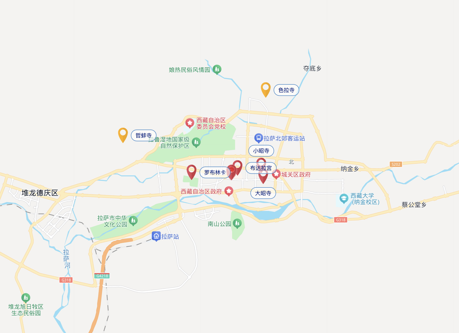 梳理了下 读城大v团 【西藏文化和寺院线路】，扔给地接去排车程时间。现在二十多点