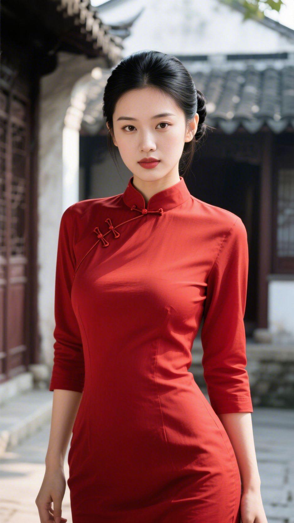 古院清晓六十韵
 
晓光初拂古檐端，黛瓦参差接晓寒。
白墙素影凝清韵，老院深庭锁