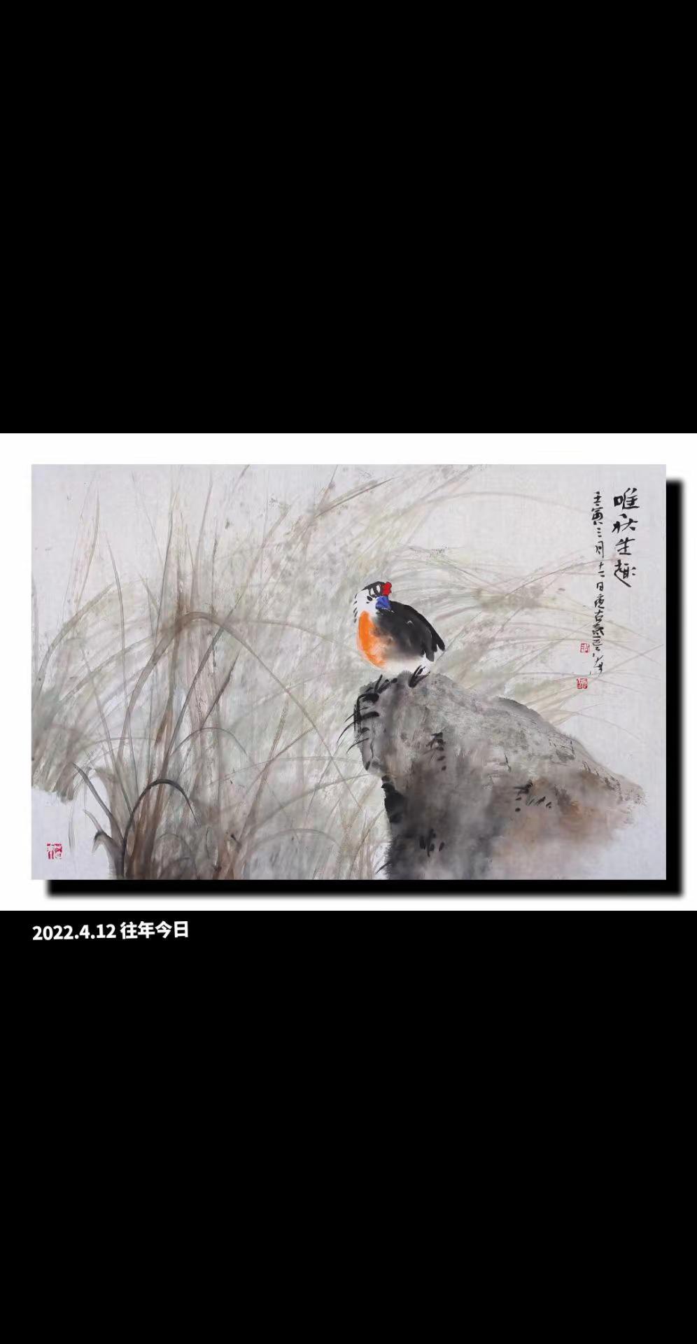 徐州胡云海花鸟画。美术鉴赏 水墨 国画挑战