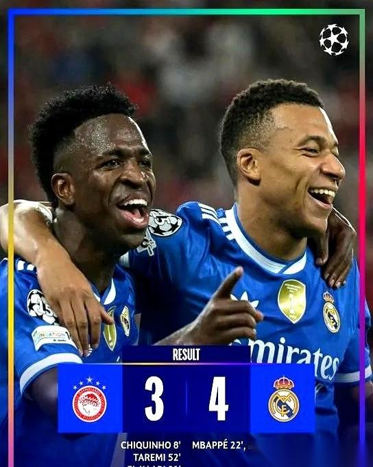 我早上起来一看比分，4-3。
我以为我手机坏了。
再一看，姆巴佩大四喜。哦，那没