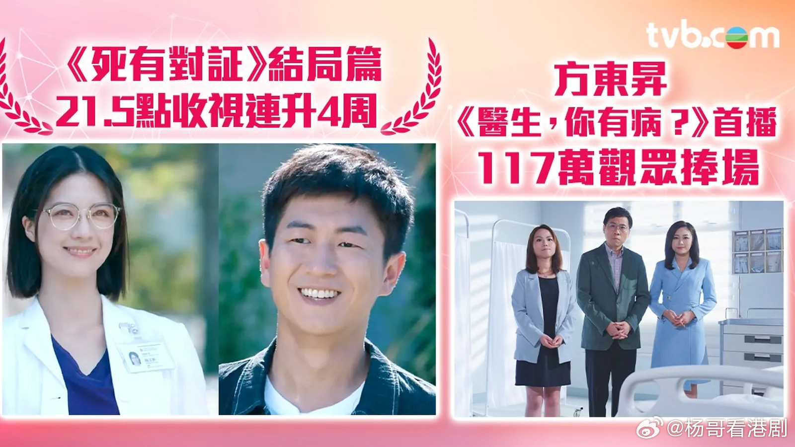TVB收视报告丨一周最高直播收视.上周（10月5日至11日）翡翠台收视，《東張西