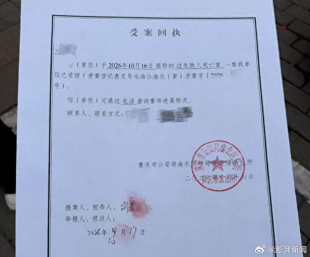 父亲遛狗时两岁幼童从18楼家中坠亡，母亲以“过失致人死亡”报案获警方受理