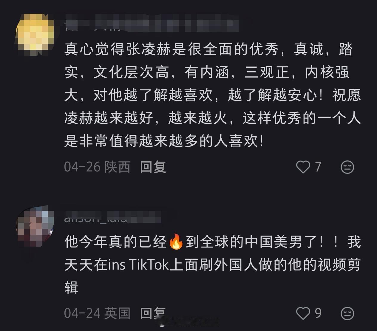 张凌赫 你的魅力把我拉回内娱 