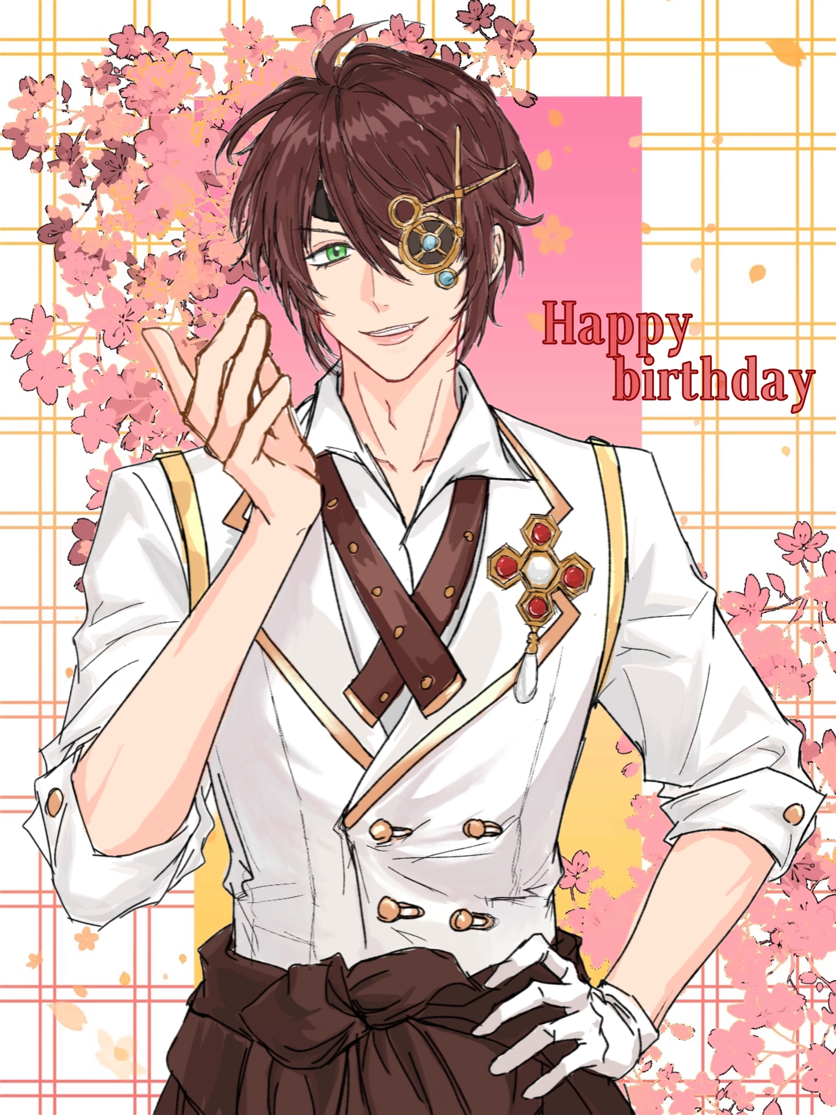生日快乐呀卢卡♡虽然已经退游挺久了但是还是放不下你呀，给你画了个生日贺图，懒得画