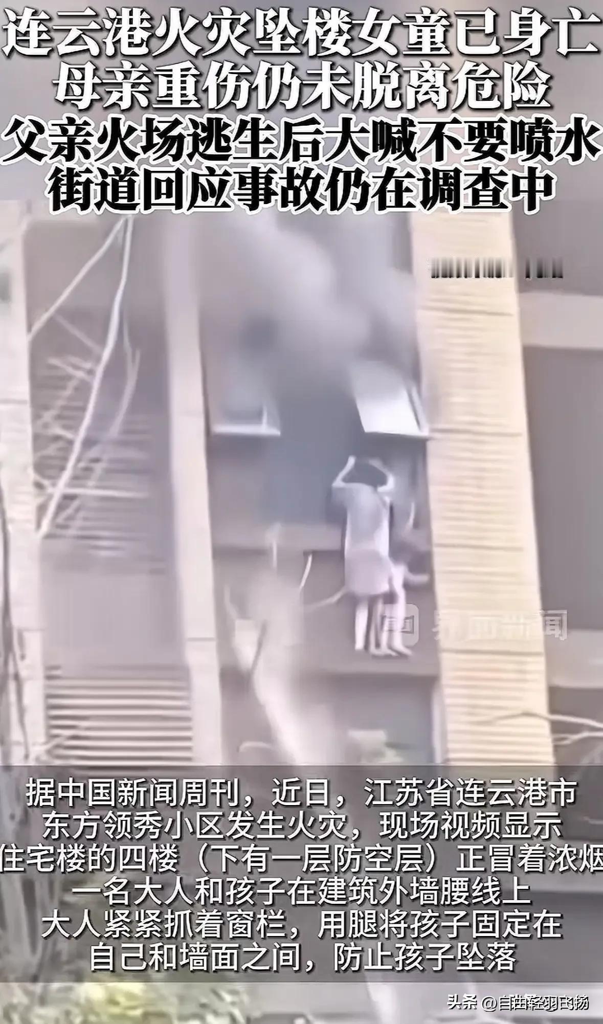 连云港火灾，相关负责人解释，现场根本不具备铺设气垫和使用云梯的条件，因为下方是绿