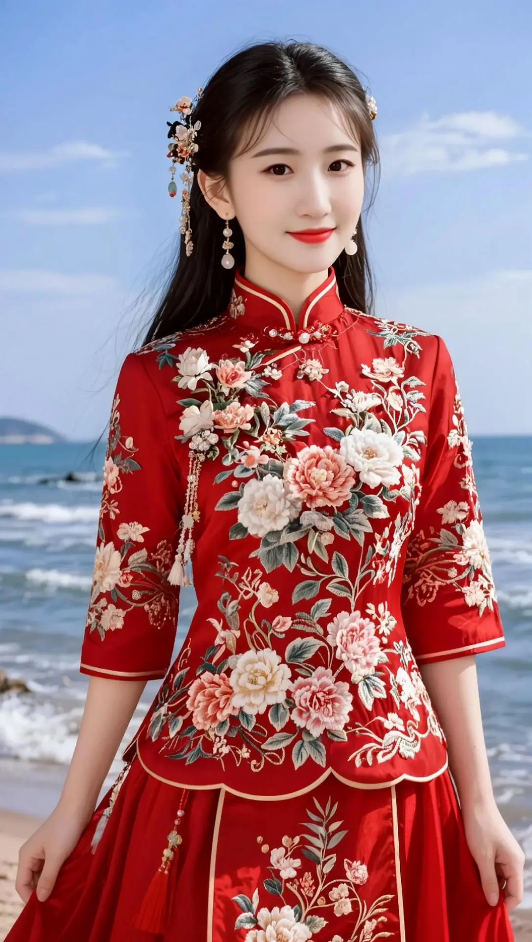 AI海畔中式照 随变ai随便玩