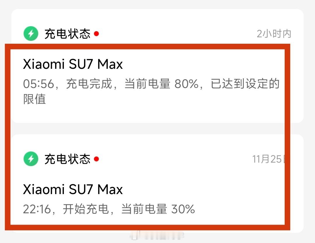 7kw家充桩，接近 8 个小时，可以把小米SU7 Max 的电从 30% 充到 