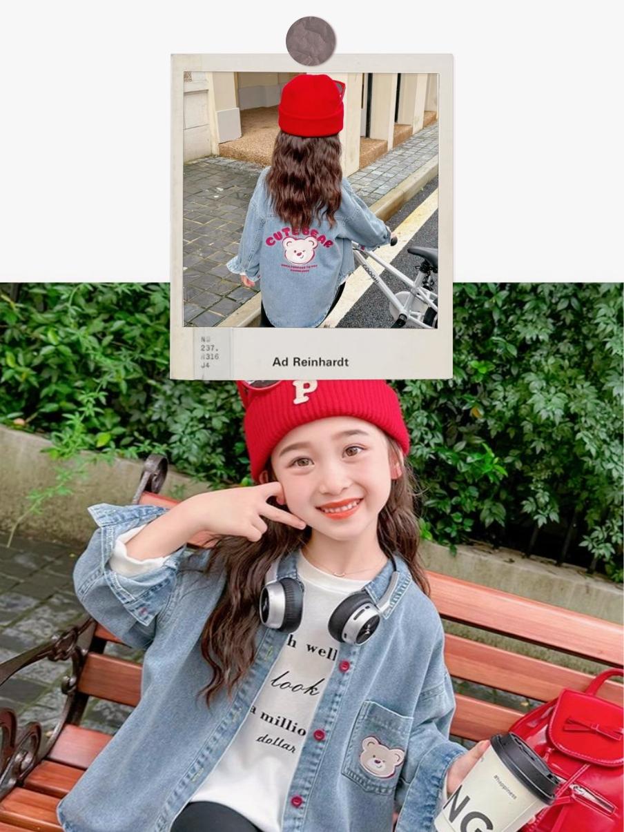 巨软巨软的女童牛仔衬衫真的太实穿啦！趁着商家秋季新品冲销量价格划便宜给...