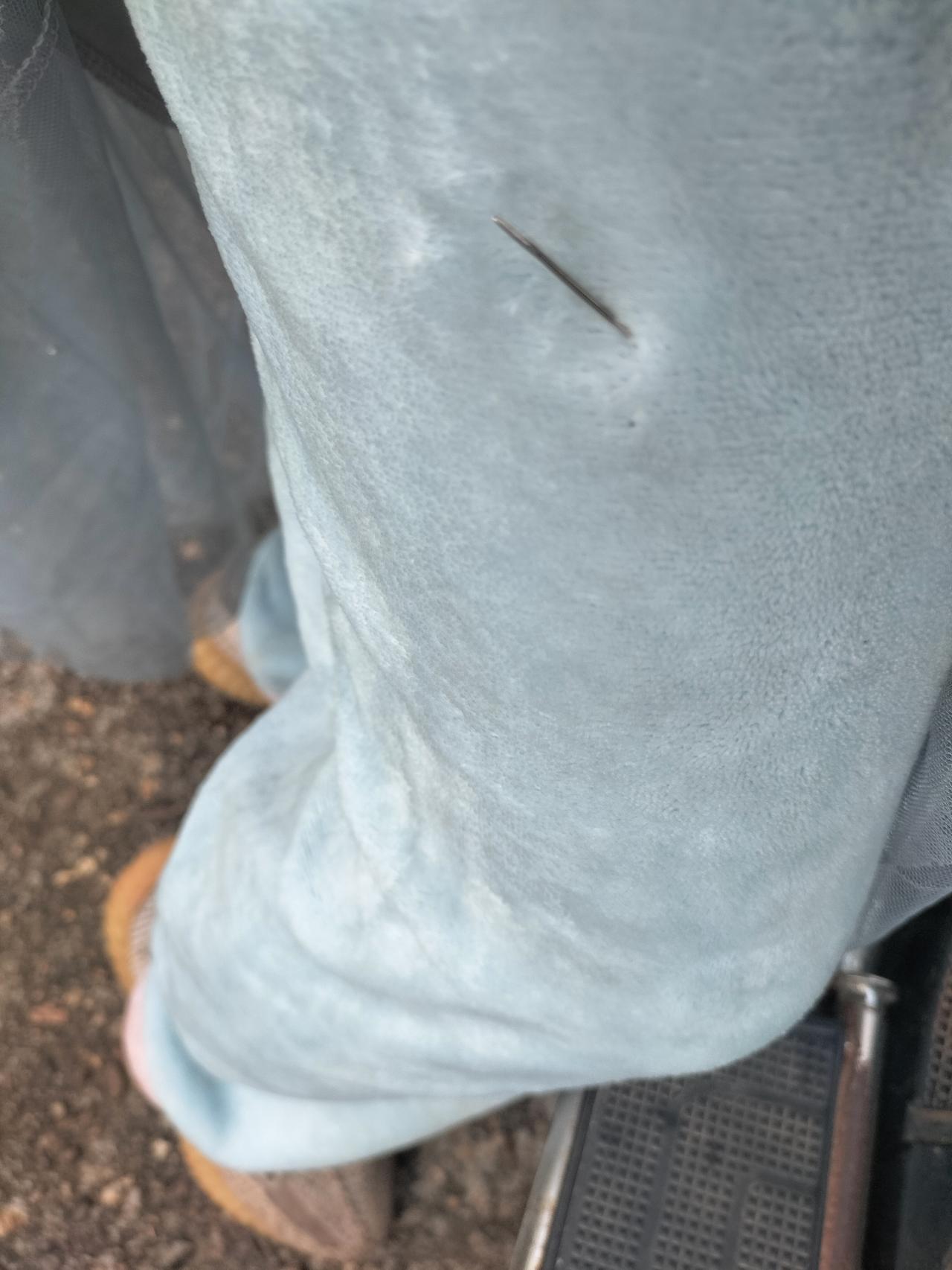 我说一件很后怕的事情，我把补衣服的针插在我的睡裤上，一是怕针随便放会丢掉，二是想