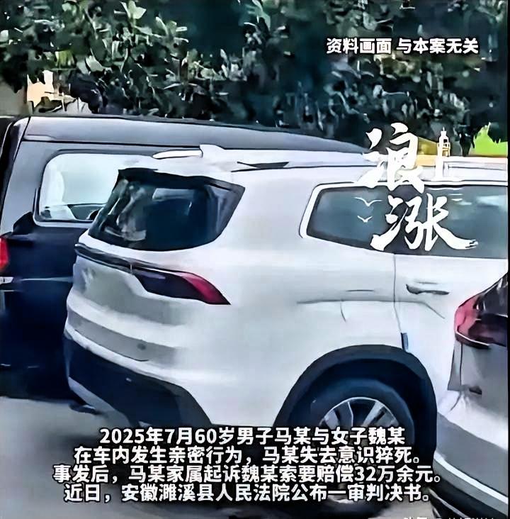 安徽男女车内私会，男子突发离世，家属索赔32万被法院驳回
 
安徽濉溪一起婚外纠