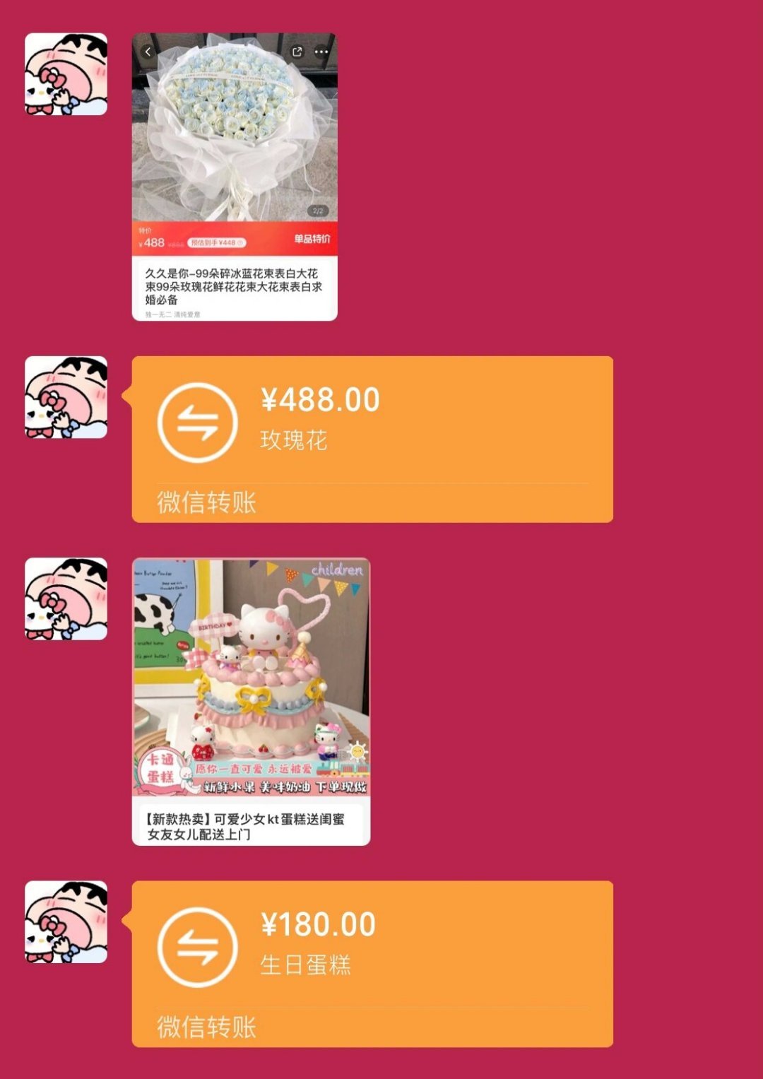 男朋友送的电子礼物 ​​​