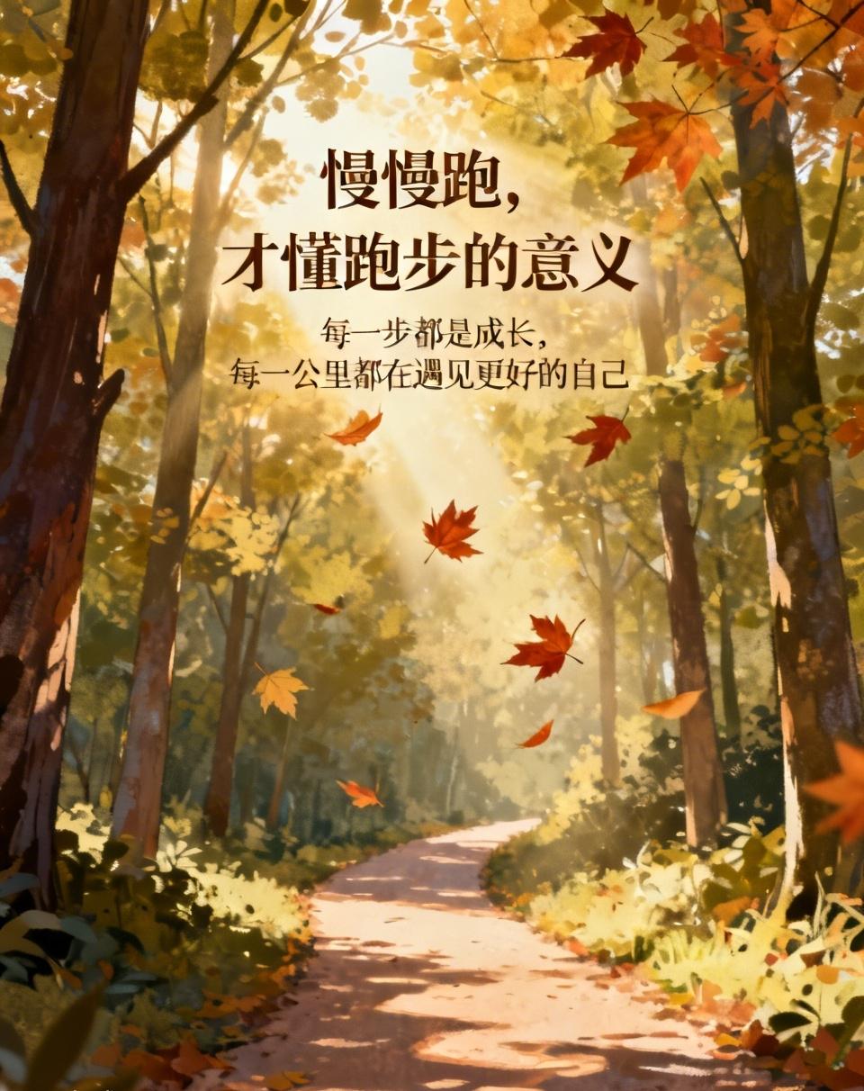 慢慢跑，才懂跑步的意义。
不为竞速，不为追赶别人，只是和自己对话。
脚步沉下来，