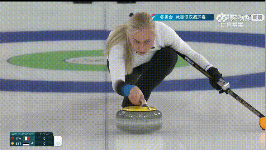 【奥运冰壶】央视本次冬奥前几轮主要直播夺冠热门意大利的比赛意大利第一局五颗壶几乎
