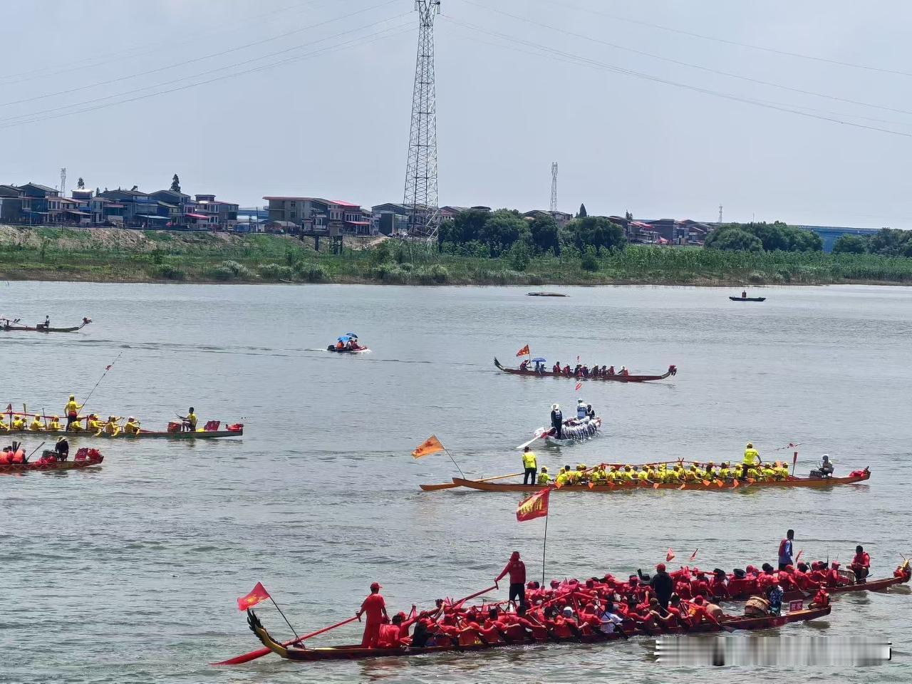岳阳著名诗人、资深语文高级教师杨益明先生观龙舟赛时即兴词作:
《采桑子—龙舟竞渡