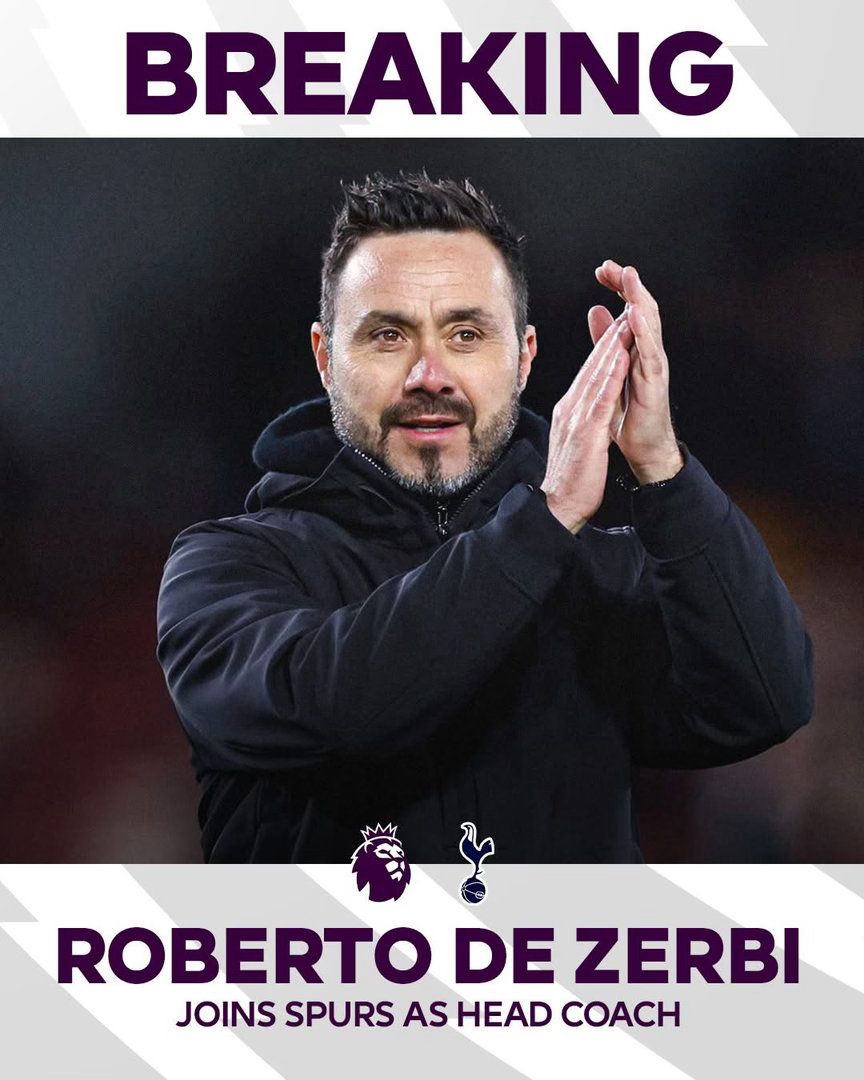 官方🚨 托定咸熱刺宣佈，迪沙比成為球會新任領隊，合約起期為5年，年薪高達110