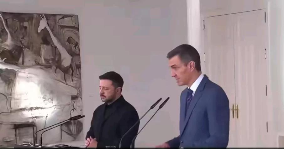 欧洲新闻网报道，当地时间19日，西班牙总理桑切斯，在接待到访的乌克兰总统泽连斯基