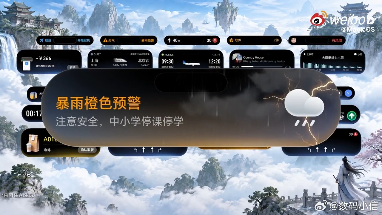 MagicOS好看又丝滑AI超好用MagicOS月月新穿越到古风仙侠、赛博朋克、
