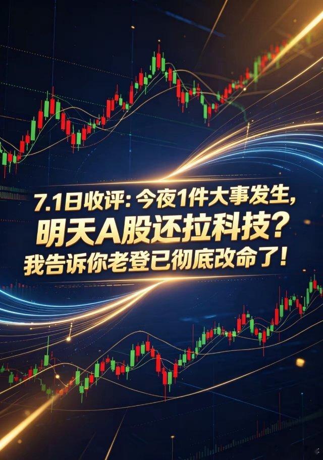 7.1日收评:今夜1件大事发生,明天A股还拉科技?我告诉你老登已彻底改命了！今天