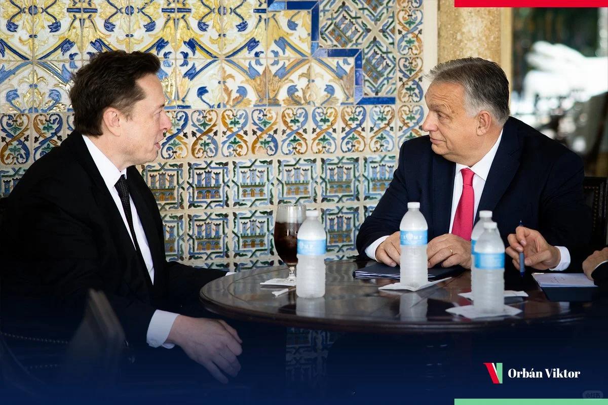 埃隆·马斯克在马拉戈会见了匈牙利总理维克托·奥尔班。 