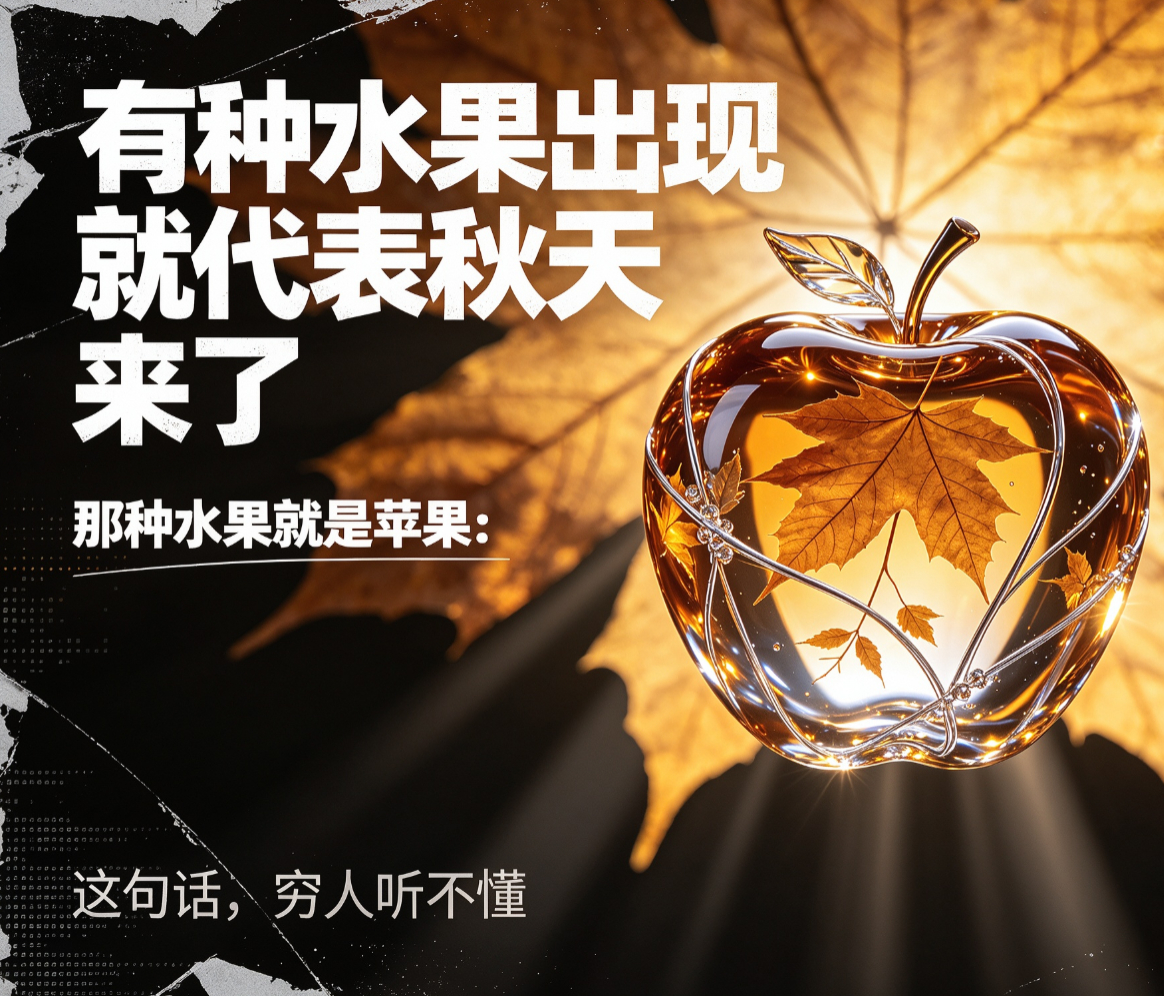 有种水果出现 就代表秋天来了那种水果就是：苹果这句话，看了5遍才看懂 [哆啦A梦