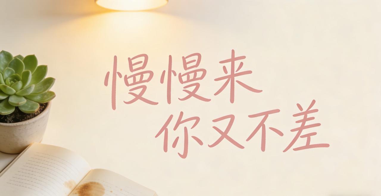 慢慢来，你又不差
 
我们总被生活催着赶路，好像慢一步就会被落下。于是忙着追赶，