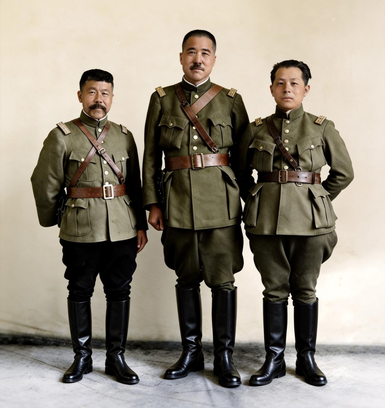 这是1927年奉系将领褚玉璞、张宗昌与张汉卿在一起。三人虽然年龄差距悬殊，但结拜
