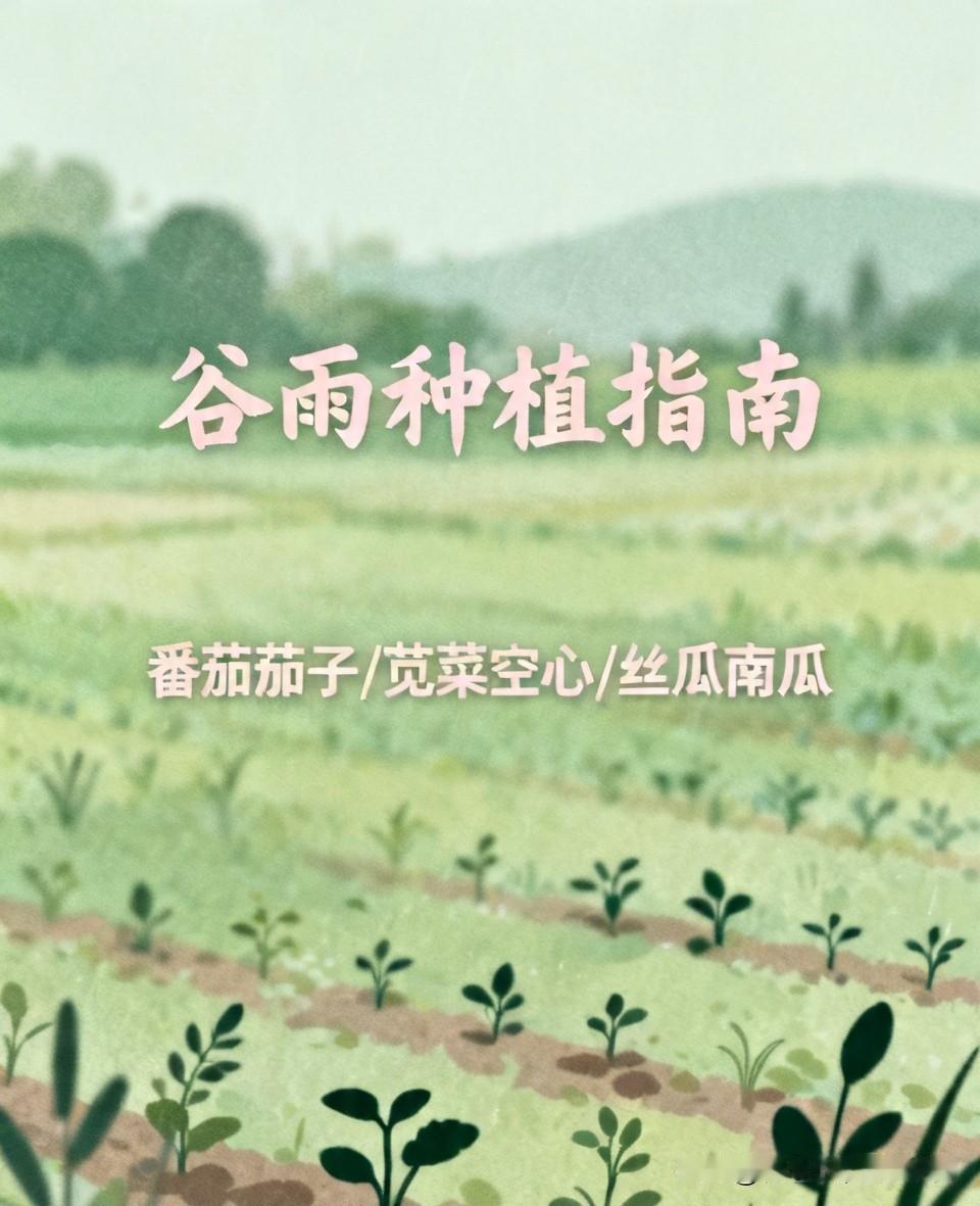 今是谷雨能种哪些菜

谷雨前后，种瓜点豆
番茄茄子，栽苗正够
苋菜空心，撒籽就有