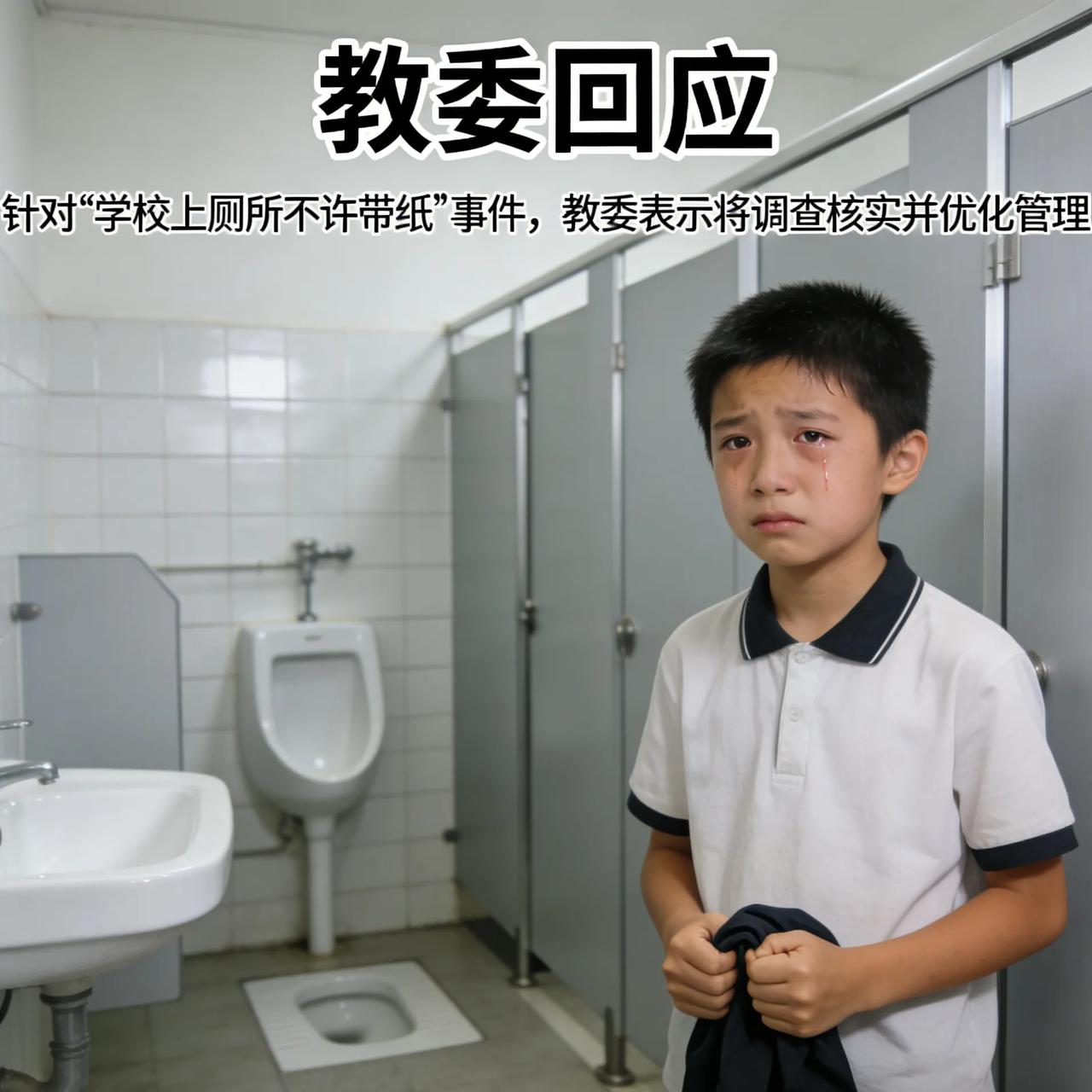 真的看哭！学校不许带纸上厕所？教委回应了
 
太让人心疼了！
 
重庆一所学校，