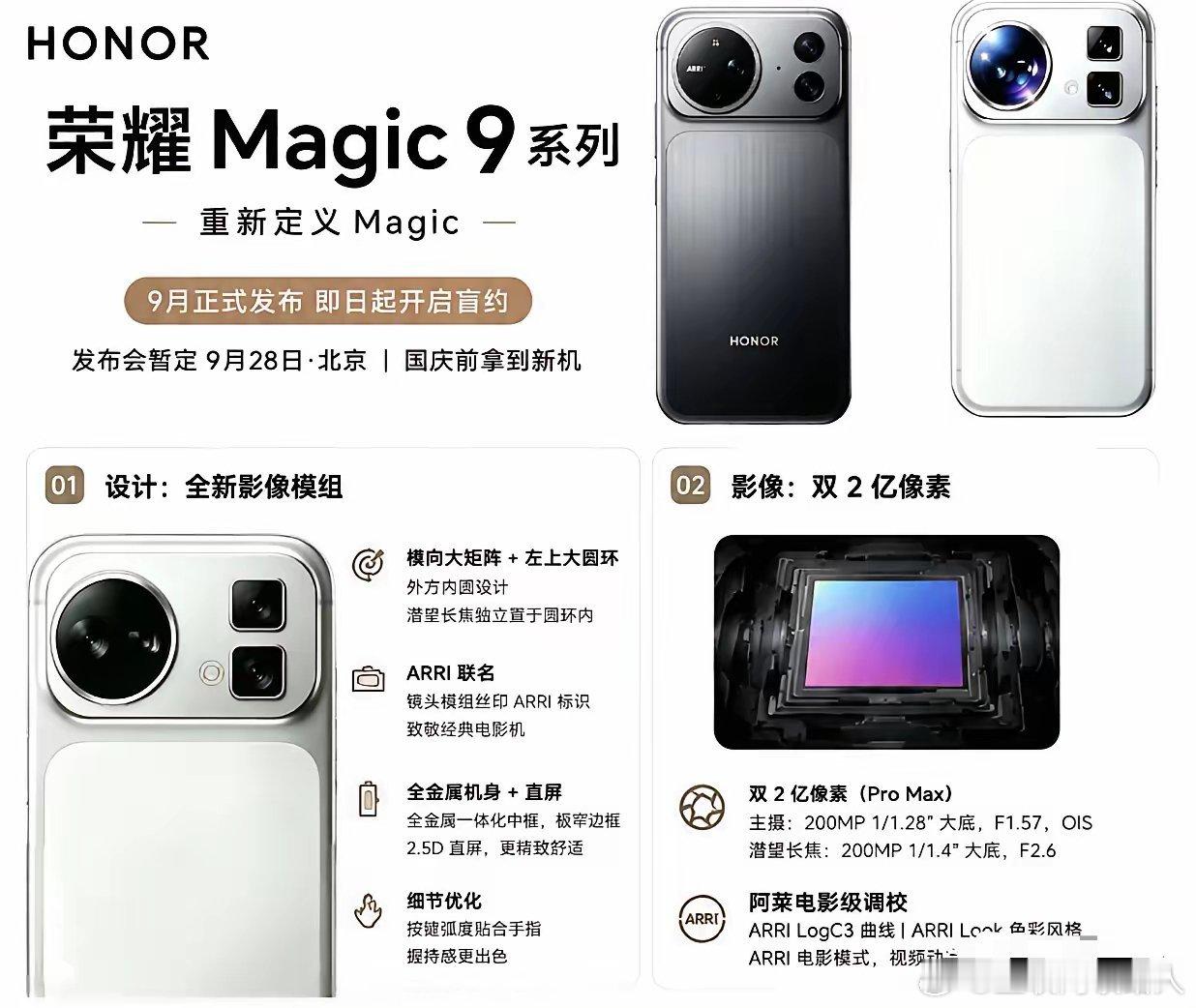 荣耀今年势头很猛，热度完全不输华为。Magic9系列爆料不断，传闻后置镜头模组将
